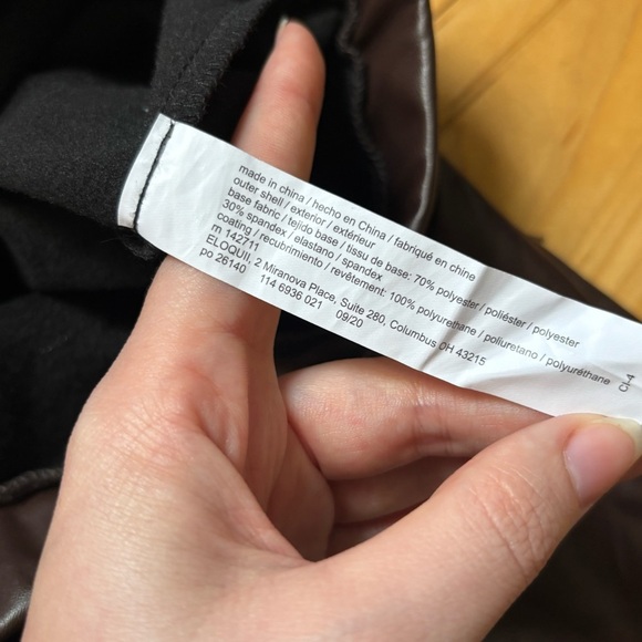 Eloquii Faux Leather Pants Womens Size 24 New With Tag Brown Plus Size Joggers - Picture 4 of 5